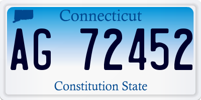 CT license plate AG72452