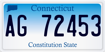CT license plate AG72453