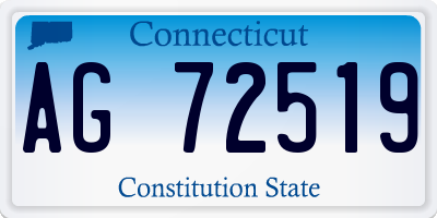 CT license plate AG72519