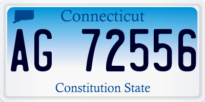 CT license plate AG72556