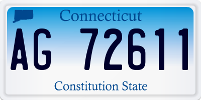 CT license plate AG72611