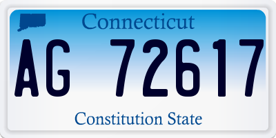 CT license plate AG72617