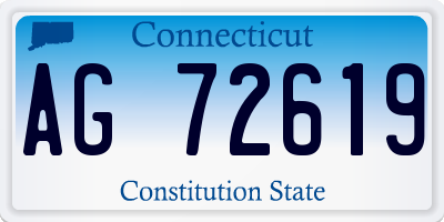CT license plate AG72619