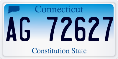 CT license plate AG72627