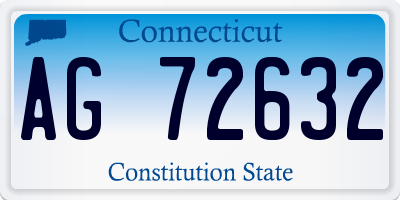 CT license plate AG72632