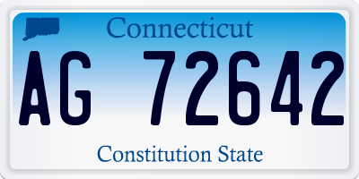 CT license plate AG72642
