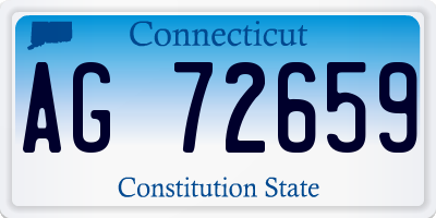 CT license plate AG72659