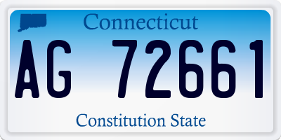 CT license plate AG72661