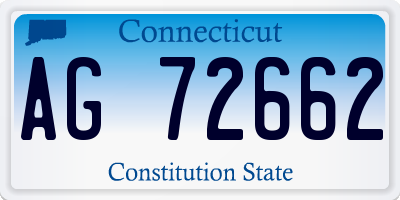 CT license plate AG72662