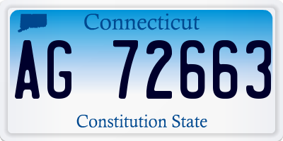CT license plate AG72663
