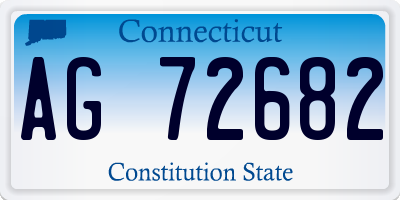 CT license plate AG72682