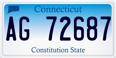 CT license plate AG72687