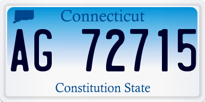 CT license plate AG72715