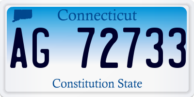 CT license plate AG72733