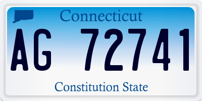 CT license plate AG72741