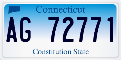 CT license plate AG72771