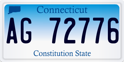CT license plate AG72776