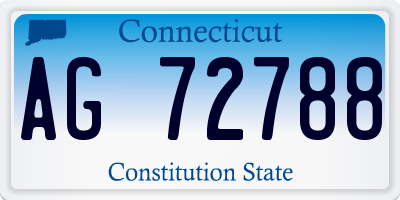 CT license plate AG72788