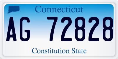 CT license plate AG72828
