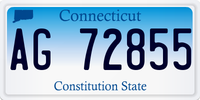 CT license plate AG72855