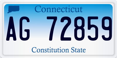 CT license plate AG72859