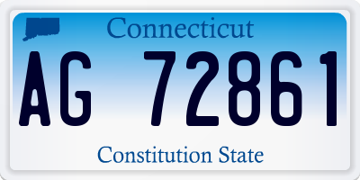 CT license plate AG72861