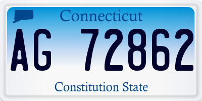 CT license plate AG72862