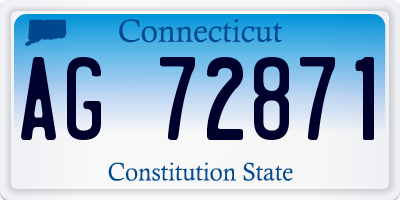 CT license plate AG72871