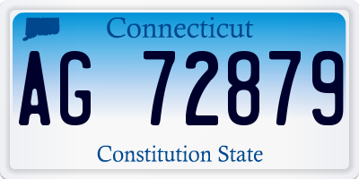 CT license plate AG72879