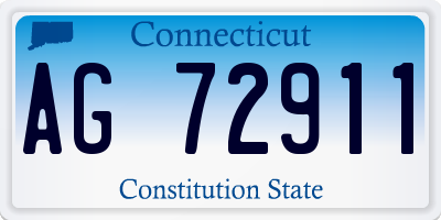 CT license plate AG72911