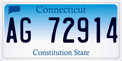 CT license plate AG72914