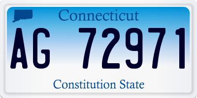 CT license plate AG72971