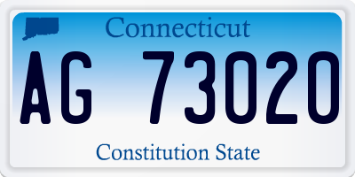 CT license plate AG73020