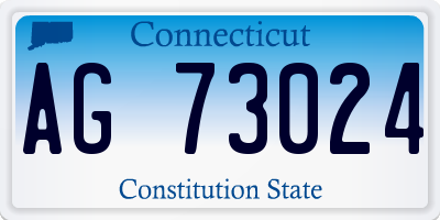 CT license plate AG73024
