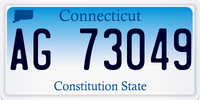 CT license plate AG73049
