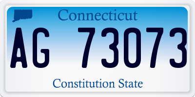 CT license plate AG73073