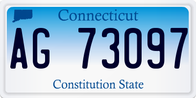 CT license plate AG73097