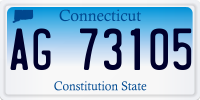 CT license plate AG73105