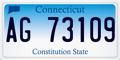 CT license plate AG73109