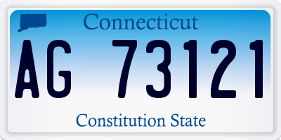 CT license plate AG73121