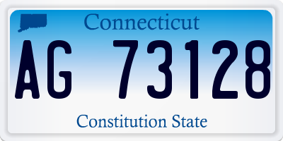 CT license plate AG73128