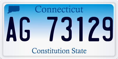 CT license plate AG73129