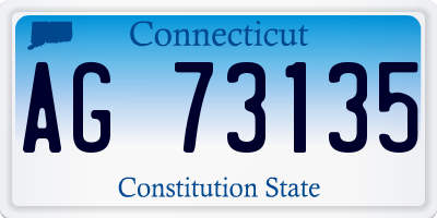 CT license plate AG73135