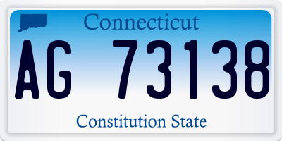 CT license plate AG73138