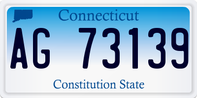 CT license plate AG73139