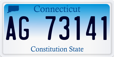 CT license plate AG73141
