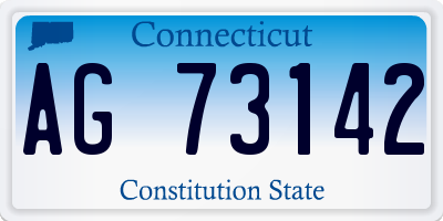 CT license plate AG73142
