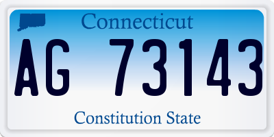 CT license plate AG73143
