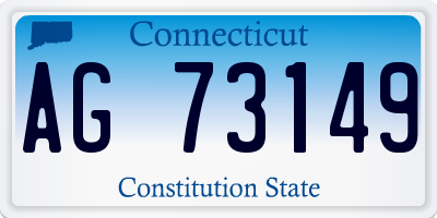CT license plate AG73149