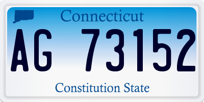 CT license plate AG73152